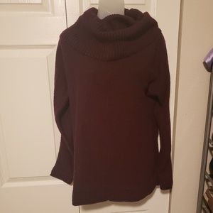 Maurice's maroon cowl neck sweater 🌻